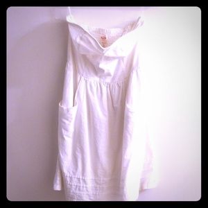 White Strapless Sundress